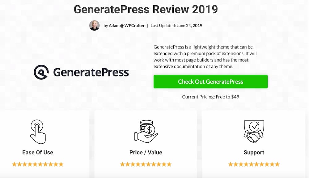generatepress review 2019