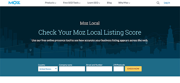 Moz Local Listing Score