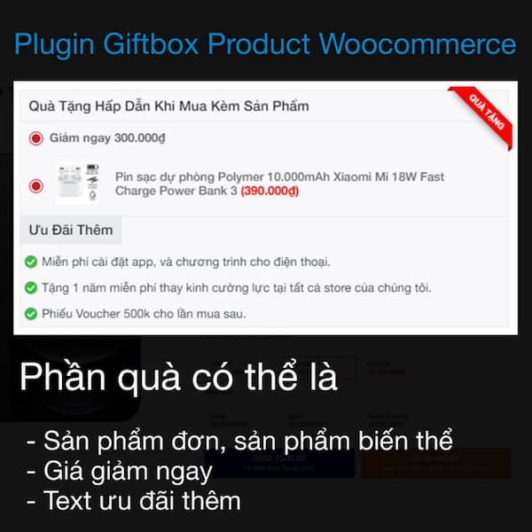 Giftbox Products Woocommerce - Quà tặng khi mua sản phẩm